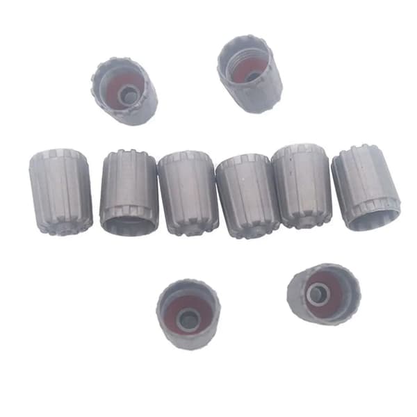 10st TPMS Däckventilhättor med O-ringstätningar Grå Plast Ventildammsskydd för TPMS Ventilstammar Biltillbehör TPMS25306