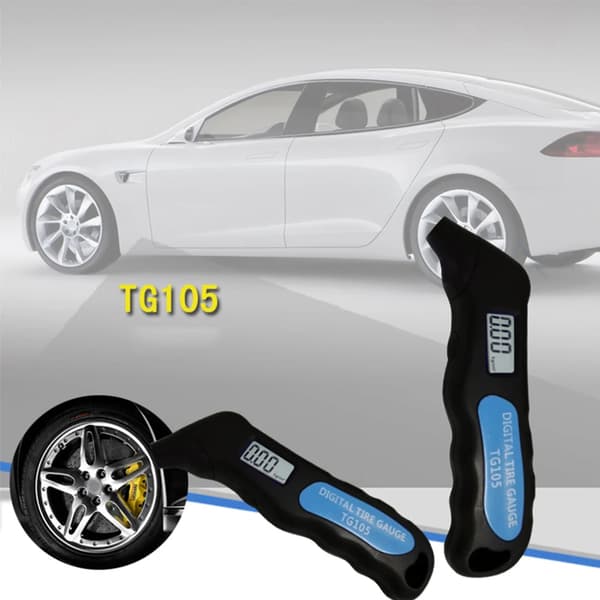 TG105 LCD Display Bildæk Lufttryksmåler Manometer Barometer Tester til Bil Motorcykel Cykel