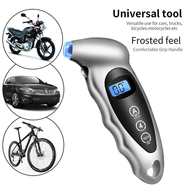 Digital Dæktryksmåler LCD Display Manometer Barometer Tester til Bil Lastbil Motorcykel