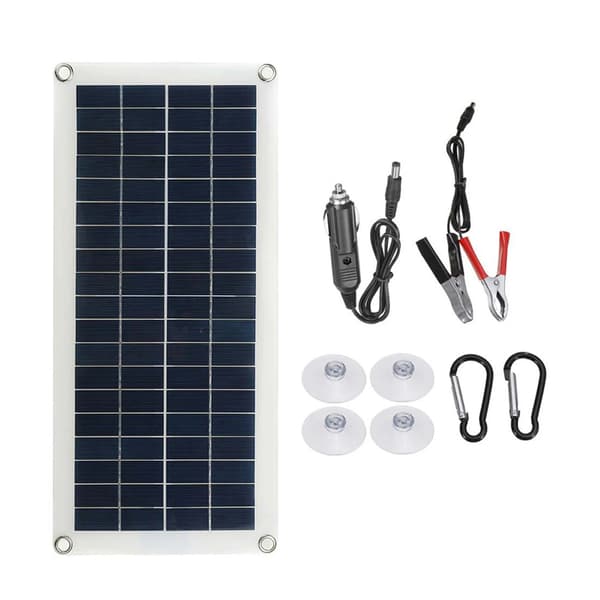 Bärbart Flexibelt Solpanel Kit 300W 12/24V Switch USB Laddningsgränssnitt Solpanel Med Kontroller Vattentäta Solceller