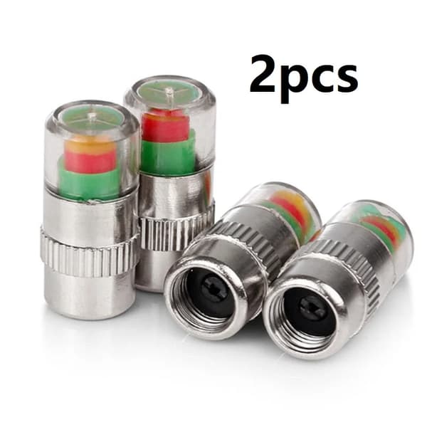 2/4 st Bil Däcktrycksindikator Däcktrycksmätare Indikator Varningsövervakningsventil Lock Sensor Extern Ventildetektion