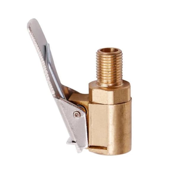 8mm Förtjockad Solid Mässing Bil Däckventil Klämma Munstycke Inflationsanslutning Luftchuck Inflator Pump Snabbkopplingsadapter