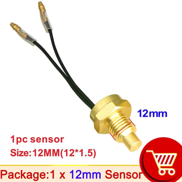 Racing Car meter Oljetemperatursensor Vanntemperatursensor Gjengehodeplugg for 12V/24V Bil Lastebil Digital 10MM 14MM 17MM 21MM
