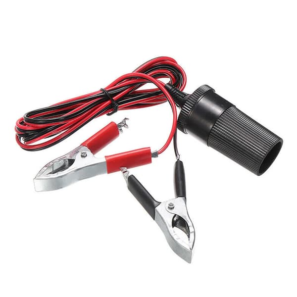 12V Bilbatteri Terminal Klemme Klips Sigarettenner Strømuttak Adapter Camping Batteripumpe Strømadapter Splitter