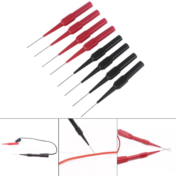 4 par nålprober för multimeter, probmunstycks-nål, Multimetertopp, isoleringsnål