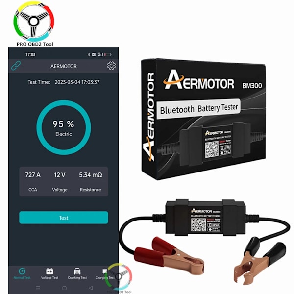 Vgate Bilbatteritestare Bluetooth 4.0 12V Batteriassistent Bilbatterianalysator Test För Android IOS Telefon