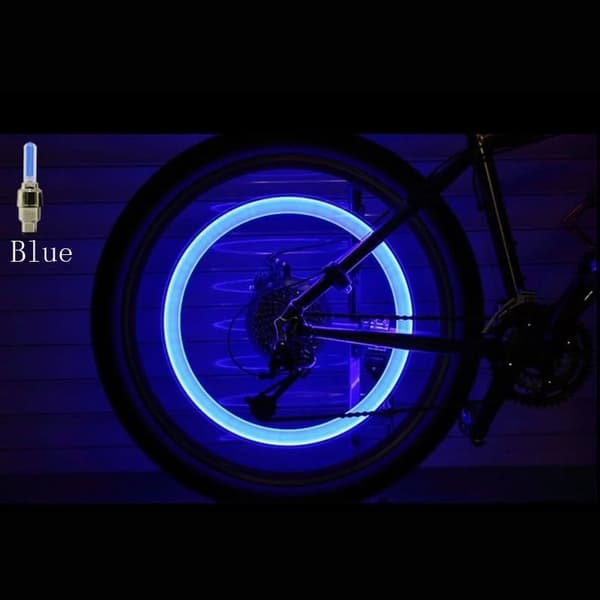 2 st Bilbelysning Neonljus Luftskydd Däckfälg Ventilkåpa Ljus LED-lampa Blixt Bil Däckventilkåpor Luftskydd Däckfälg Hjul