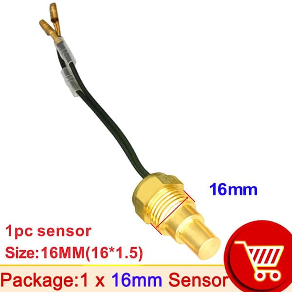 Racing Car meter Oljetemperatursensor Vanntemperatursensor Gjengehodeplugg for 12V/24V Bil Lastebil Digital 10MM 14MM 17MM 21MM