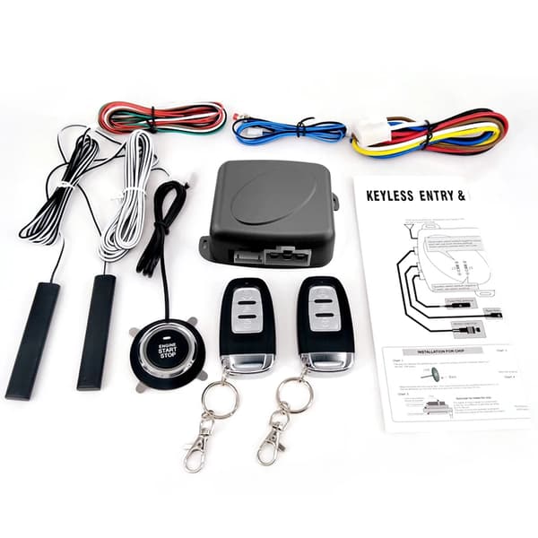 9st Bil SUV Switch Nyckellöst System Motorstart Larmsystem Tryckknapp Fjärrstart Stopp Stöldskyddssystem