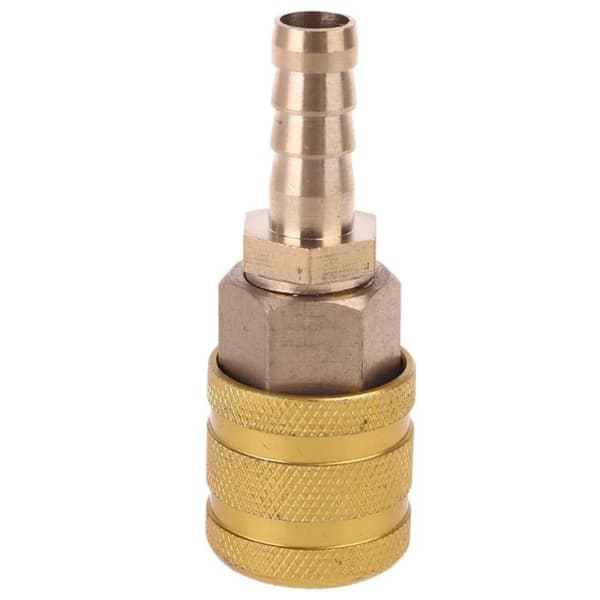 8mm Bil Däckventil Klämma Massiv Mässing Förtjocka Pump Snabbkopplingsmunstycke Luftchuck Inflator Pump Adapter Inflationsanslutning