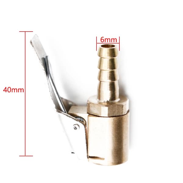Dækdyse til bilpumpe Tip Dækventil Dækoppustningsventil Konnektor Clip-on Adapter Tilbehør Clip Type Dysekonvertering