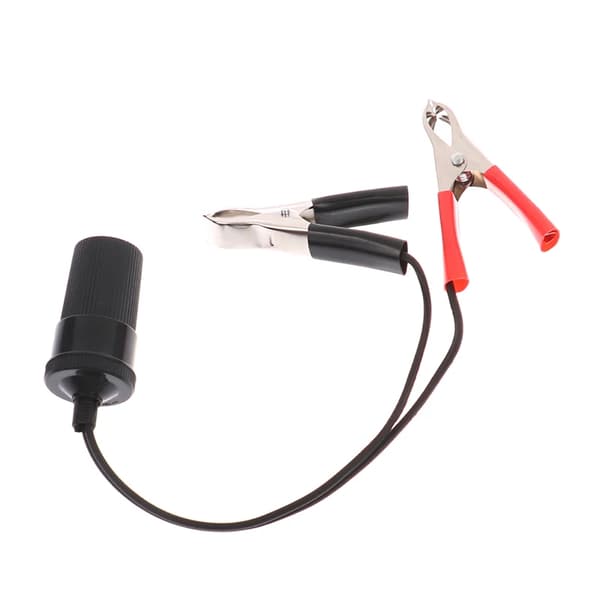 Ny 12 Volt Batteri Terminal Clip-on Cigar Cigarettænder Strømstik Adapter Stik Bil Båd Van Til Camping Engros
