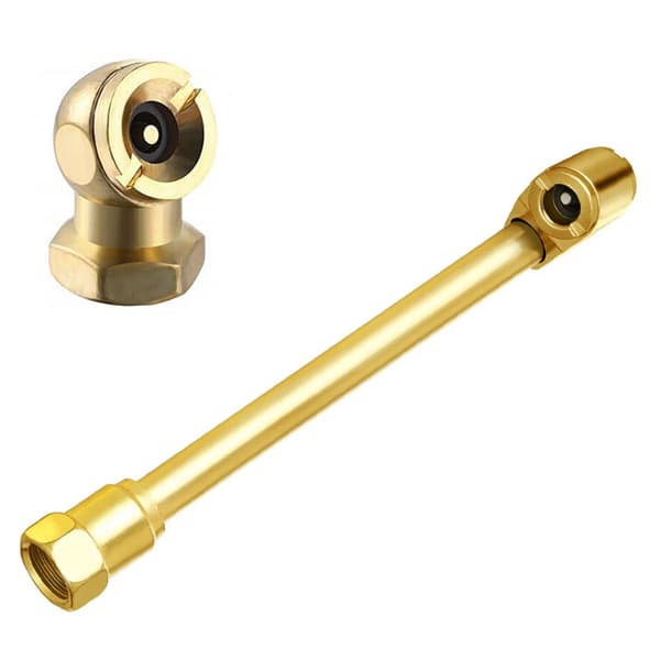 2st/set 1/4NPT Bil Däckventil Klämma Pumpmunstycke Solid Mässing Snabbkoppling Inflationskontakt Inflator Pumpadapter