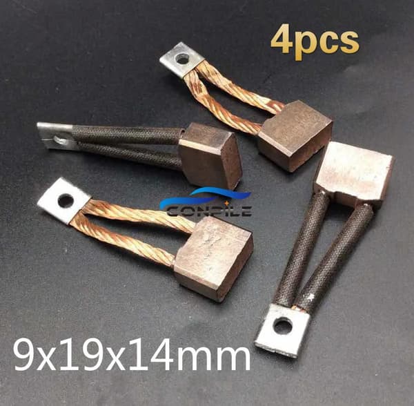 4 st 9x19x14mm 212 hög koppar kolborste för bilstartmotor