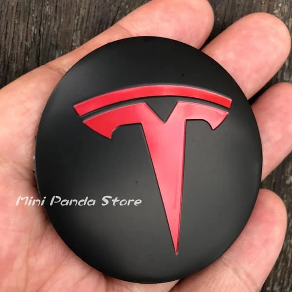 4 st Bil Hjulcentrum Nav Kapslar Skydd Dekaler för Tesla Model 3 Y S X