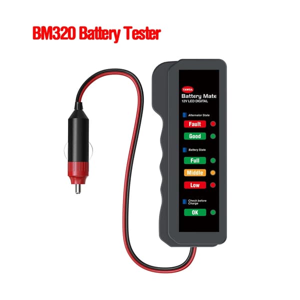 Bilbatteritestare BM310 BM320 12V Digital Test 6 LED-display Analysator Generator Statuskontroll Fordonsskanner