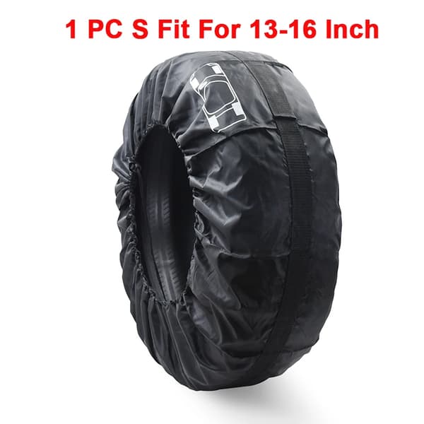 1/4 ST Bil Reservdäckskydd Fodral Polyester Hjul Däck Förvaringsväskor Fordonsdäck Tillbehör Dammtätt Skydd Styling