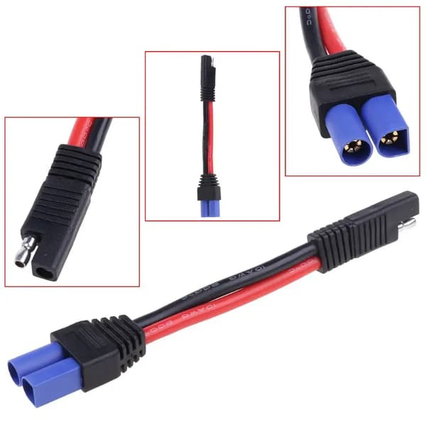 EC5 Hun Stikforbindelse til SAE Strøm Traktor RV Adapter Kabelledning 10AWG Egnet til Solcelle Bilbatteri Motorcykel Bil