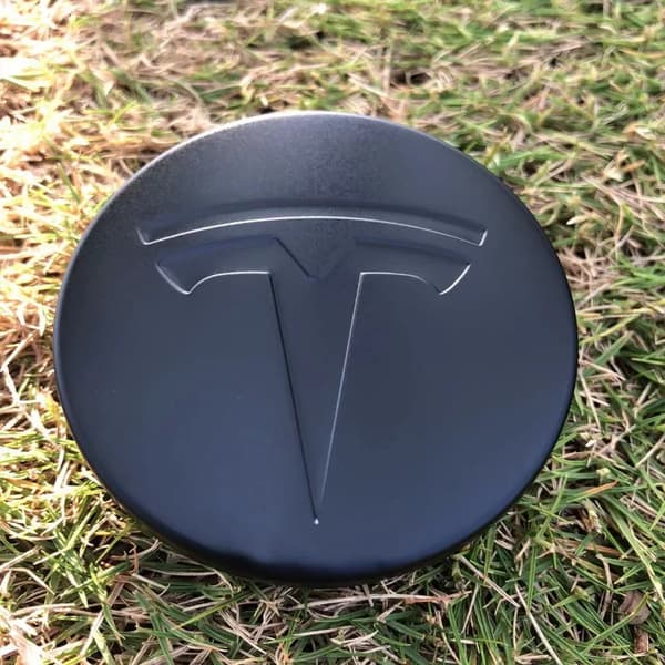 4 st För Tesla Model 3 S X Y 56MM Grå Navkapslar Emblem Badge Logo