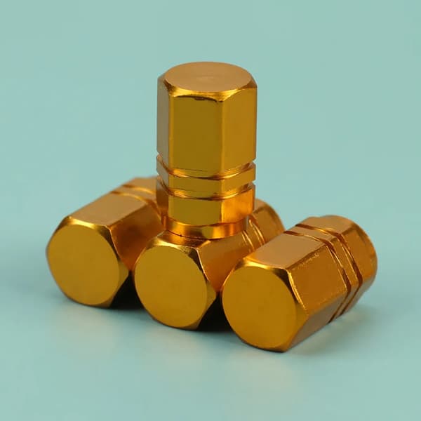 4 stk. Bildekkventilhetter Bolt-In Tyverisikre Ventilhetter i Aluminium Bildekkventiler Dekkventil Lufthetter