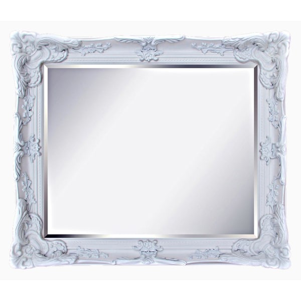 Spegel i vit, yttermått 68x78 cm Vit