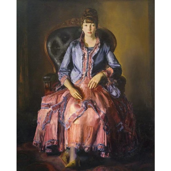 Emma in a Purple Dress ,  George Bellows Brun