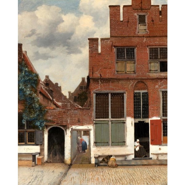The Little Street st,Johannes Vermeer,54.3x44cm multifärg