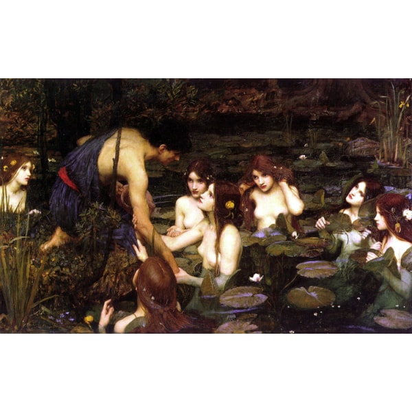 Hylas and the Nymphs,John William Waterhouse,60x40cm multifärg