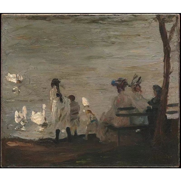 Swans in Central Park ,  George Bellows Brun
