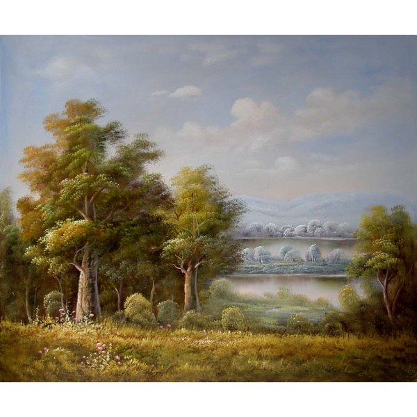 Landskap, oljemålning på duk, 50x60 cm c7ea | 501 | Fyndiq