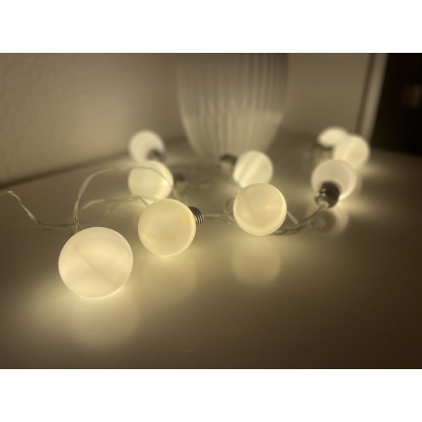 Carla LED-valoketju 10 valkoista lamppua 3m White