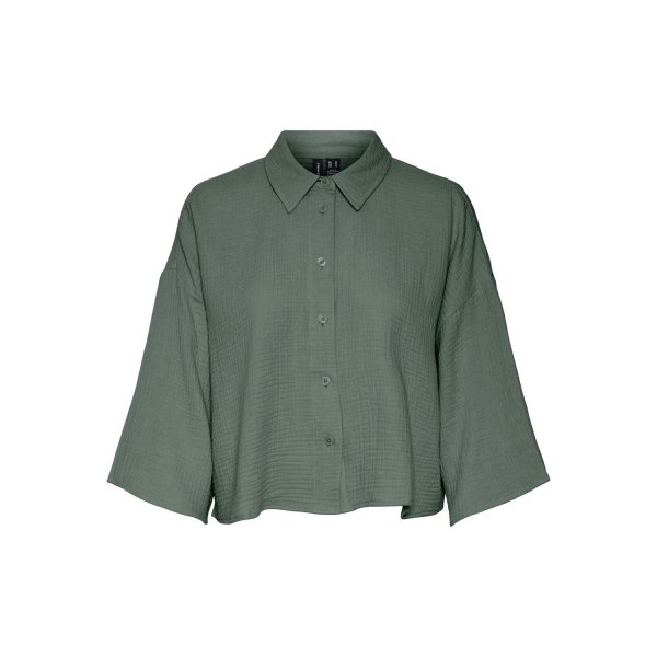 Natali Crop Shirt - Laurel Wreath Green S