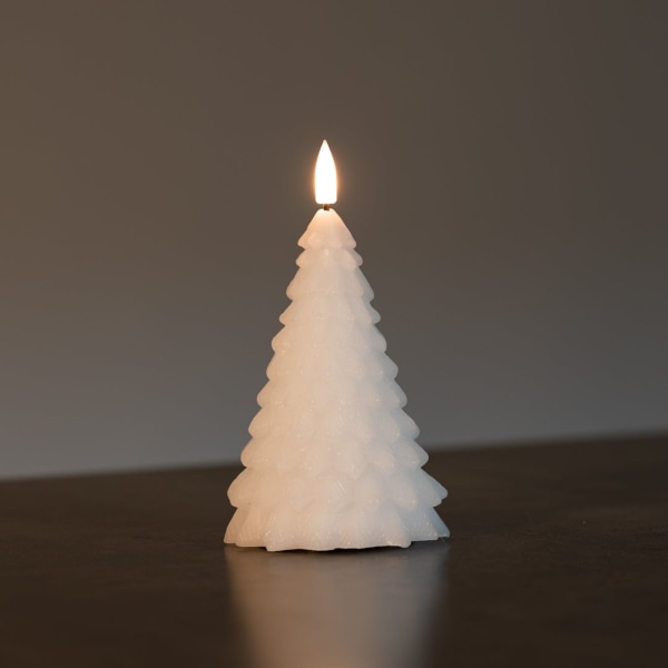 Luna LED figurlys juletræ hvid Ø8,5 X 13cm 1stk White LED ljus