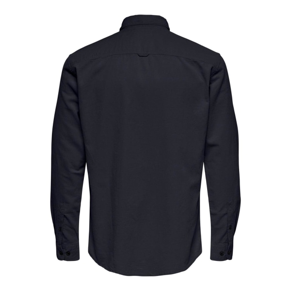 Logan Life Reg Skjorta - Mörk marinblå Blå S
