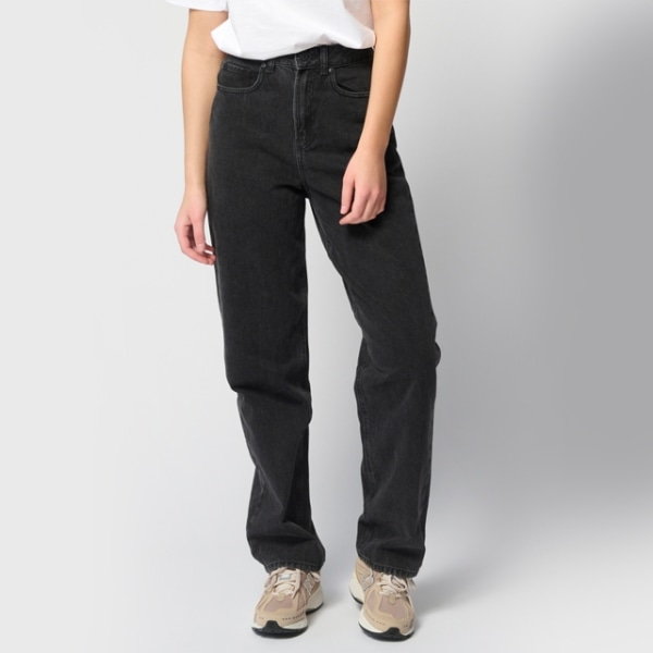 Performance Mom Jeans Washed Svart 29/30