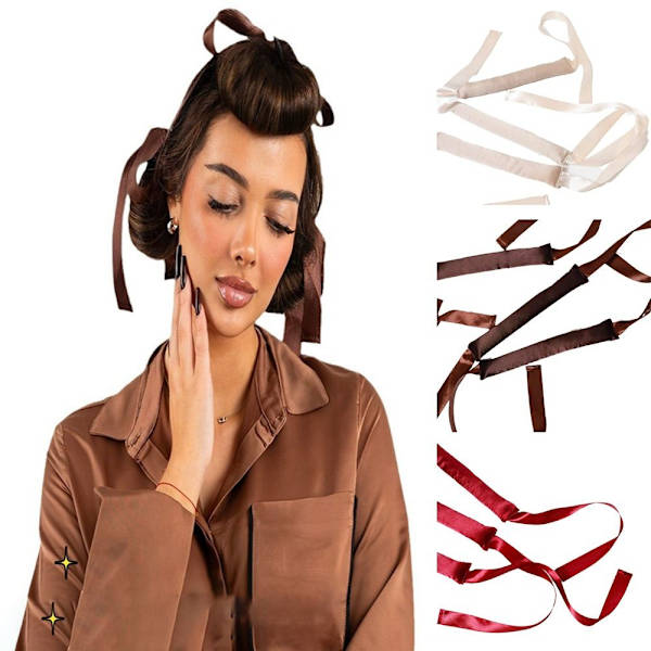 Curling Rod Ribbon Hårruller BRUN brown