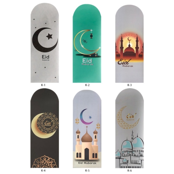 6 kpl Eid Mubarak -kuoria Muslimi Islami Tasku MIX C MIX C