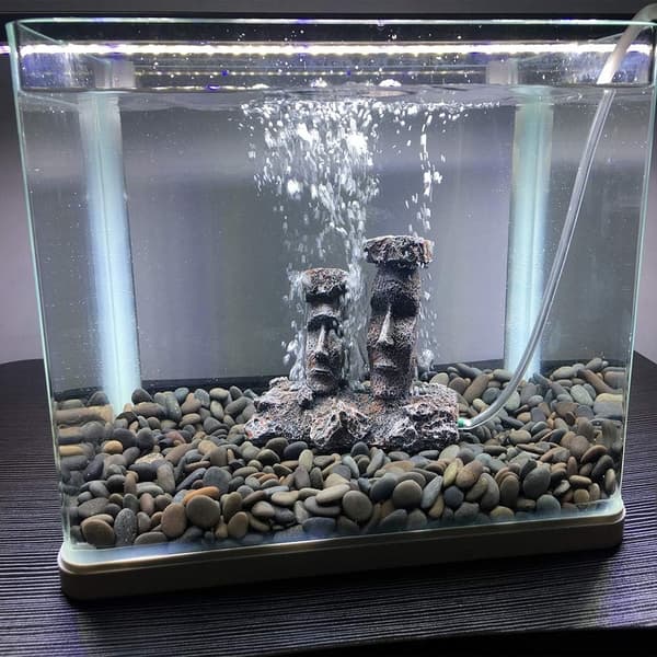 Akvarium Dekor Dobbel Stein Statue Kunstig Stein