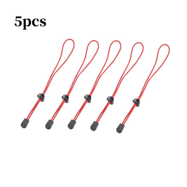 5st Elastiskt rep fästband RÖTT red