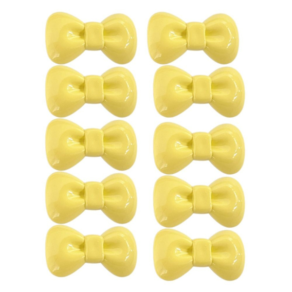 10st Hårklämma Hästsvans Hårnål GUL yellow