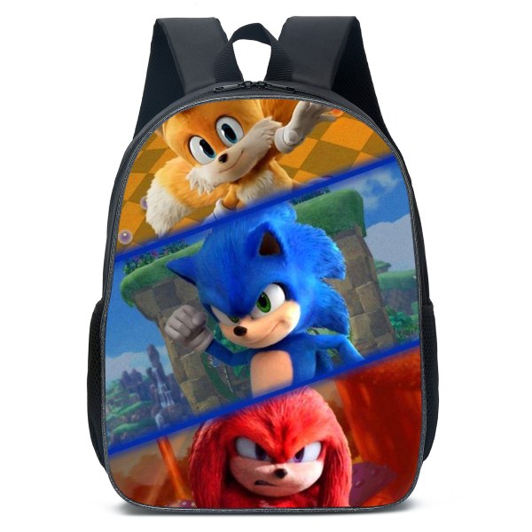 2024 Ny 16 tums Sonic Backpack Skolväska för barn