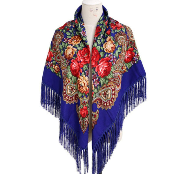 Fringed Square Scarves Resesjal 10 10 10