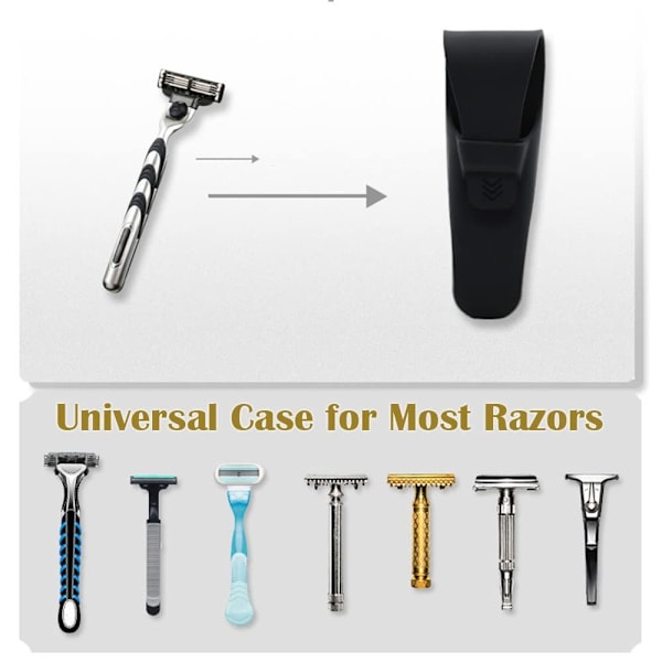2 st Silikon Razor Case Cover SVART black