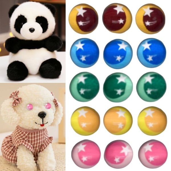 10 st/5 par Eyes Crafts Eyes Puppet Crystal Eyes 6MM-STAR TO 6mm-Star to left3