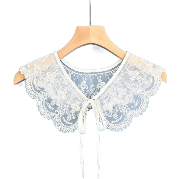 Broderad Fake Collar Sjalkrage Skjorta Krage