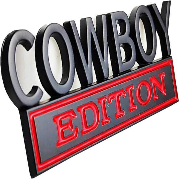 2 stk Cowboy Edition Emblem Sticker Bil Bumper Sticker