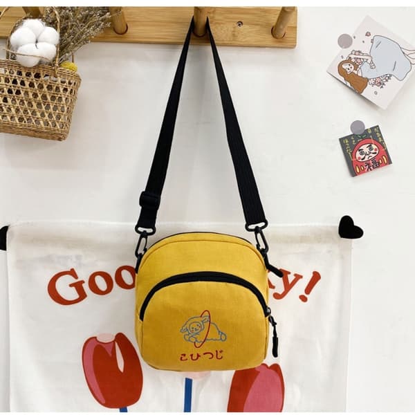 Canvas Messenger Väskor Tecknade Serier Axelväska GUL Yellow