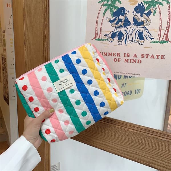 Quiltet Clutch Makeuptaske 3 3 3