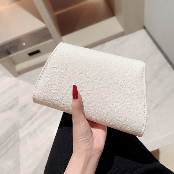 Aftonväskor Paljetter Clutch VIT white