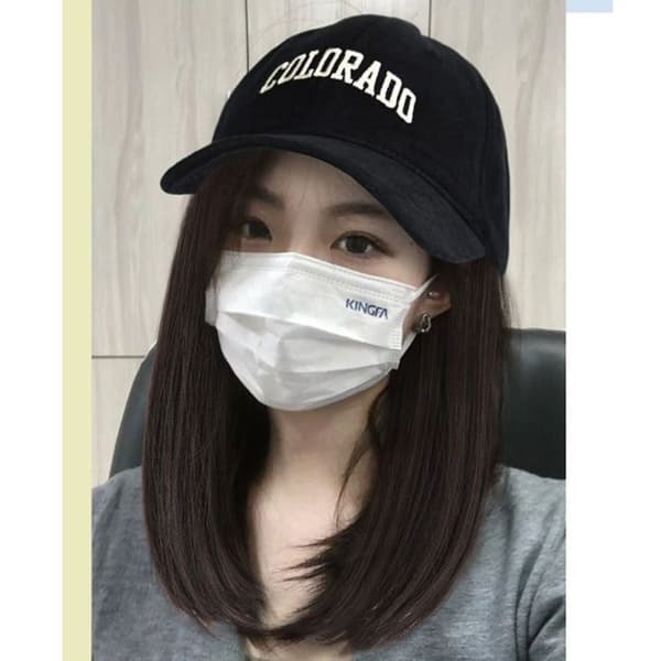 Falsk Hår Hat Baseball Cap LYS BRUN LYS BRUN Light Brown